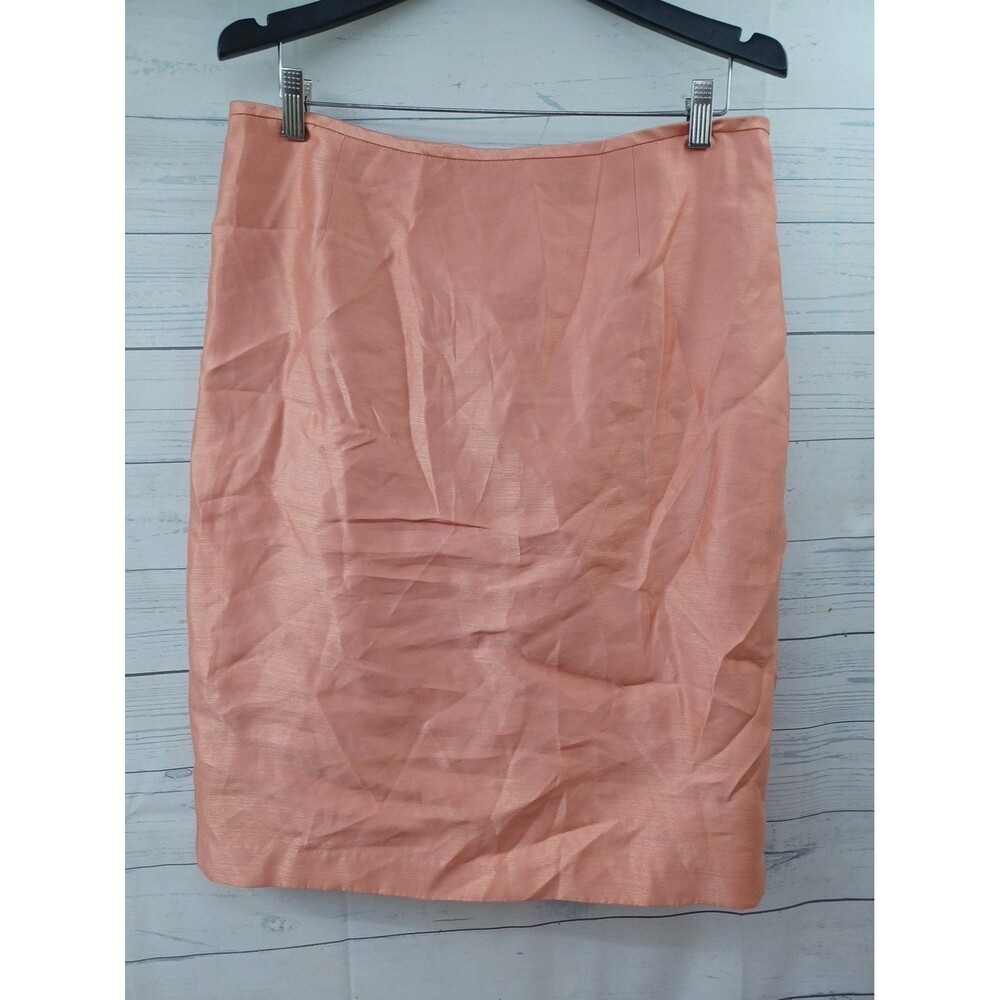Isabella Womens Skirt Midi Length Pencil Coral Sz 14 Lined